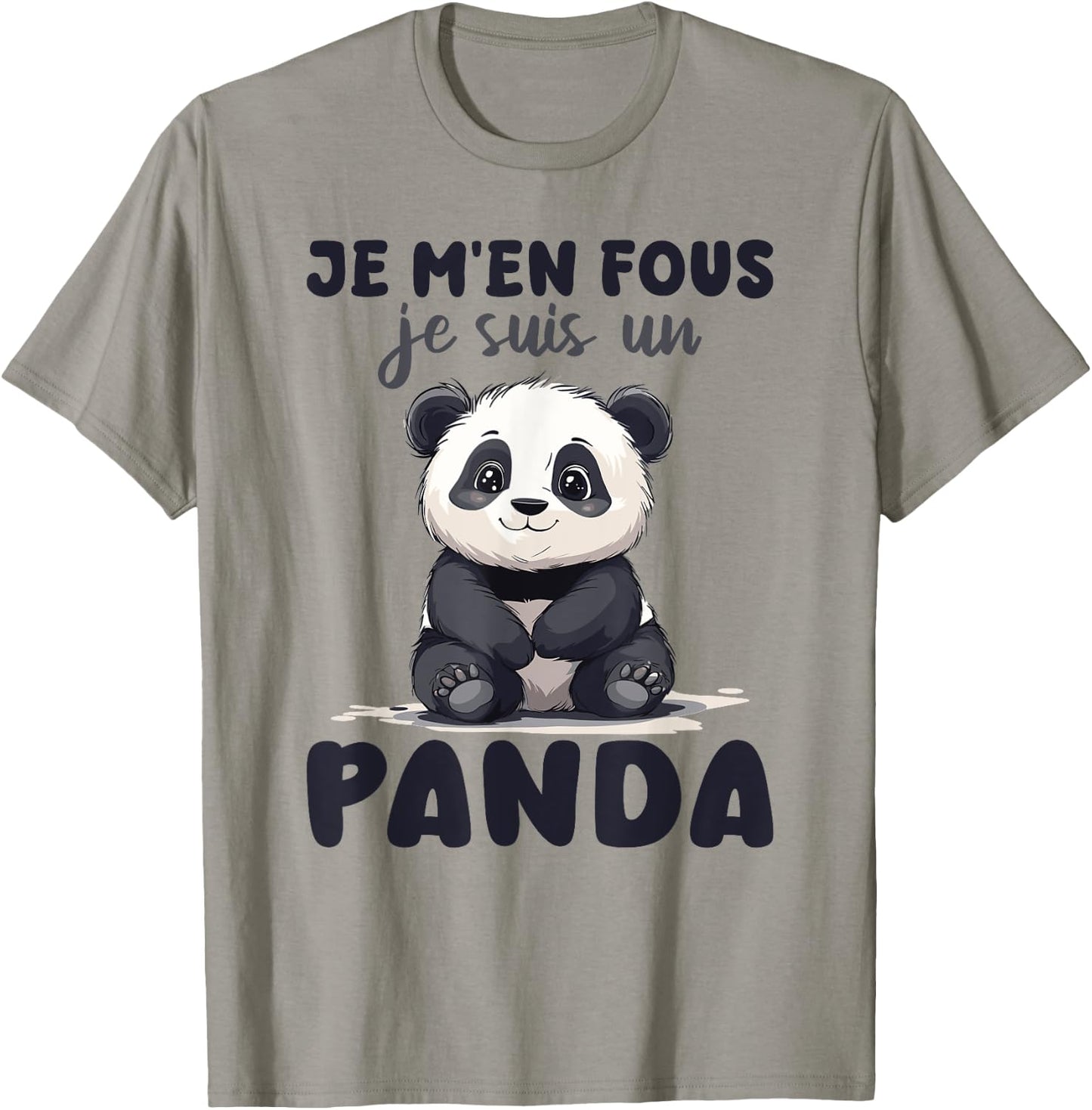 Je M'en Fous Je Suis Un Panda - Cute Panda , white, S T-Shirt - T-Shirt | Sand