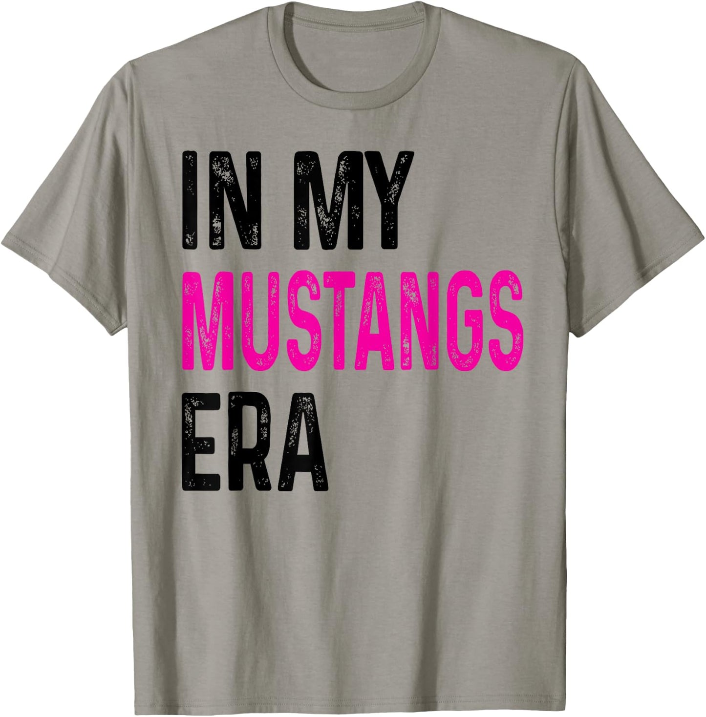 In My Mustangs Era Back to School Spirit Game Retro Groovy T-Shirt - T-Shirt | Sand