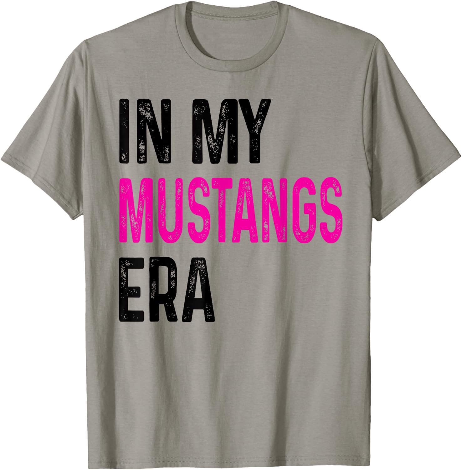 In My Mustangs Era Back to School Spirit Game Retro Groovy T-Shirt - T-Shirt | Sand