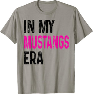 In My Mustangs Era Back to School Spirit Game Retro Groovy T-Shirt - T-Shirt | Sand