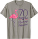 Flamingo Milestone 70 Years Flamingo 70th Birthday T-Shirt - T-Shirt | Sand