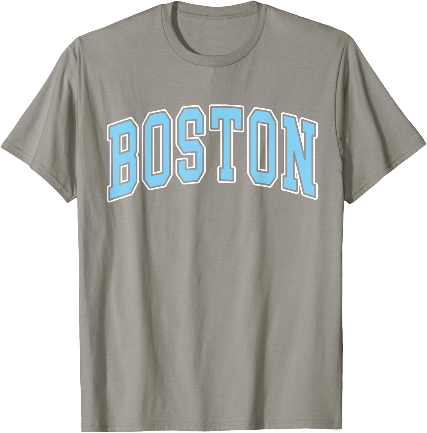 Vintage Cute Pink Baby Blue Boston Outline Arched Girl's T-Shirt - T-Shirt | Sand