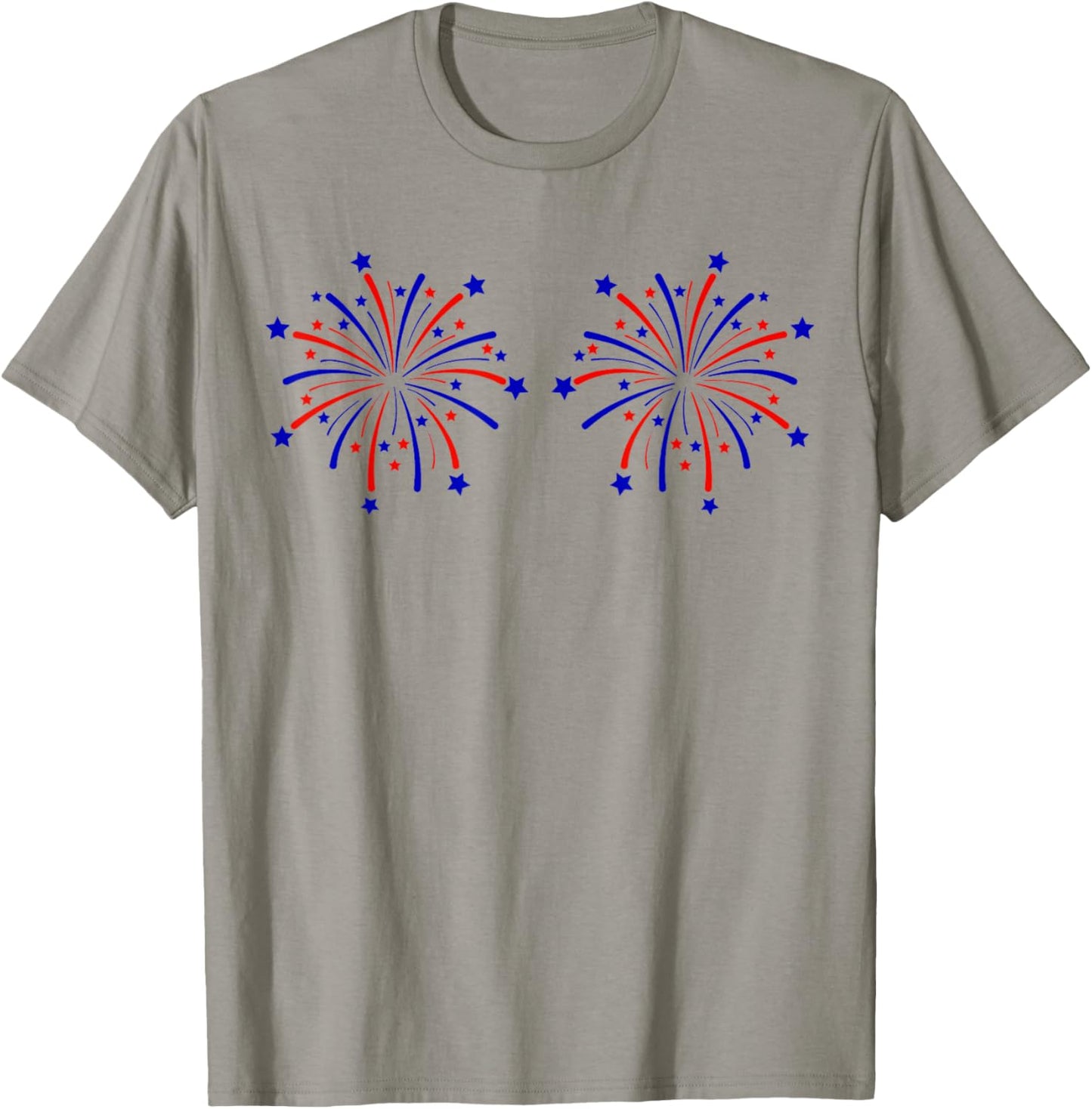 Just Here for The Fireworks Sarcastic Couple T-Shirt - T-Shirt | Sand
