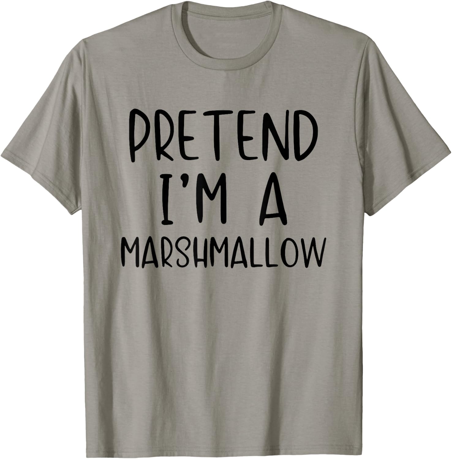 Pretend A Marshmallow Costume Halloween Simple Marsh-Mallow T-Shirt - T-Shirt | Sand