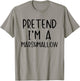 Pretend A Marshmallow Costume Halloween Simple Marsh-Mallow T-Shirt - T-Shirt | Sand