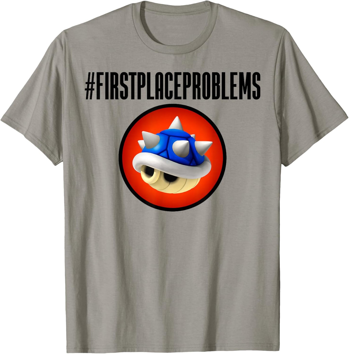 Nintendo Mario Kart First Place Problems Blue Shell Text T-Shirt - T-Shirt | Sand