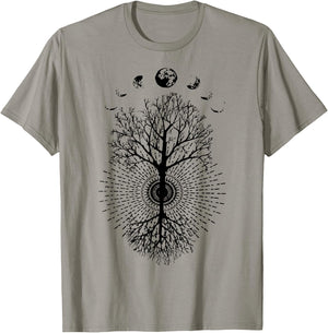 Phases of the Moon Tree Shirt T-Shirt - T-Shirt | Sand