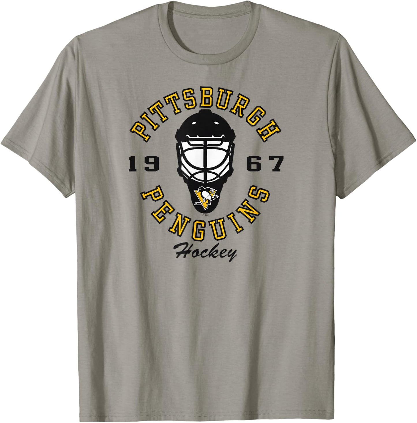 Pittsburgh Penguins Hockey Mask Gray Officially Licensed T-Shirt - T-Shirt | Sand