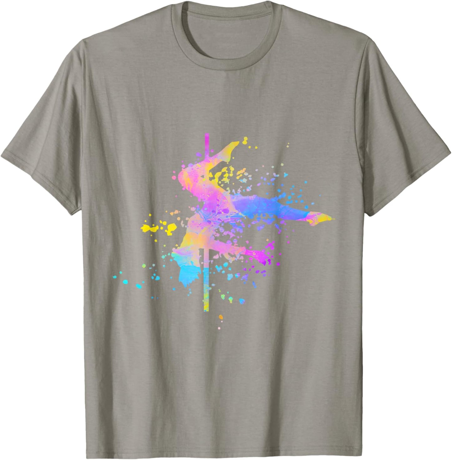 Poledance Bar Fitness Paint Splatters Women's Pole Dance , white T-Shirt - T-Shirt | Sand