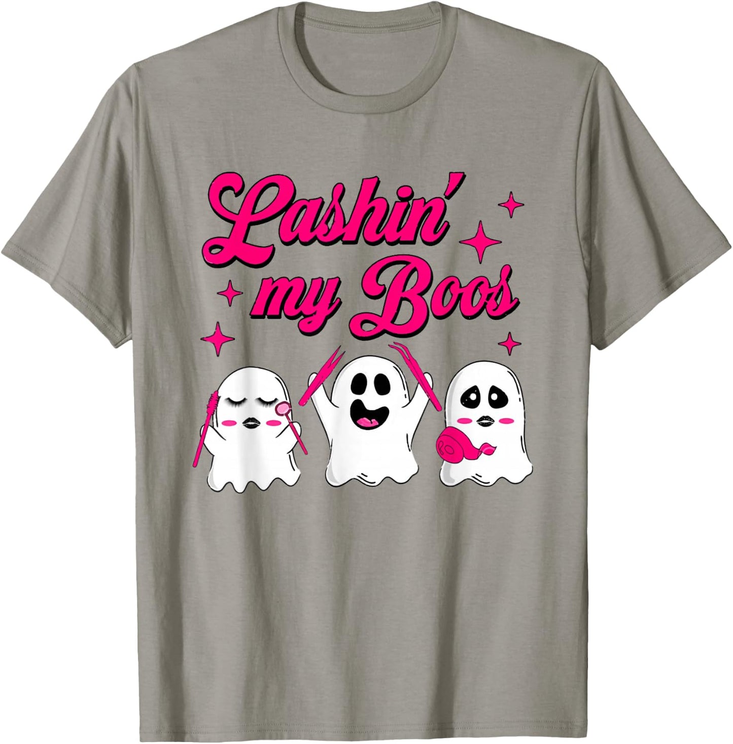 Lashin My Boos Halloween Spooky Lash Artist Lash Tech T-Shirt - T-Shirt | Sand