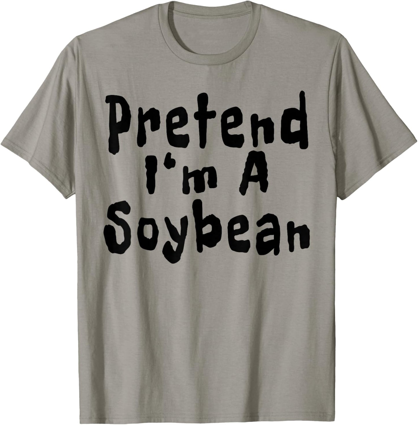 Pretend I'm A Soybean Halloween Costume Vegan Vegetarian T-Shirt - T-Shirt | Sand