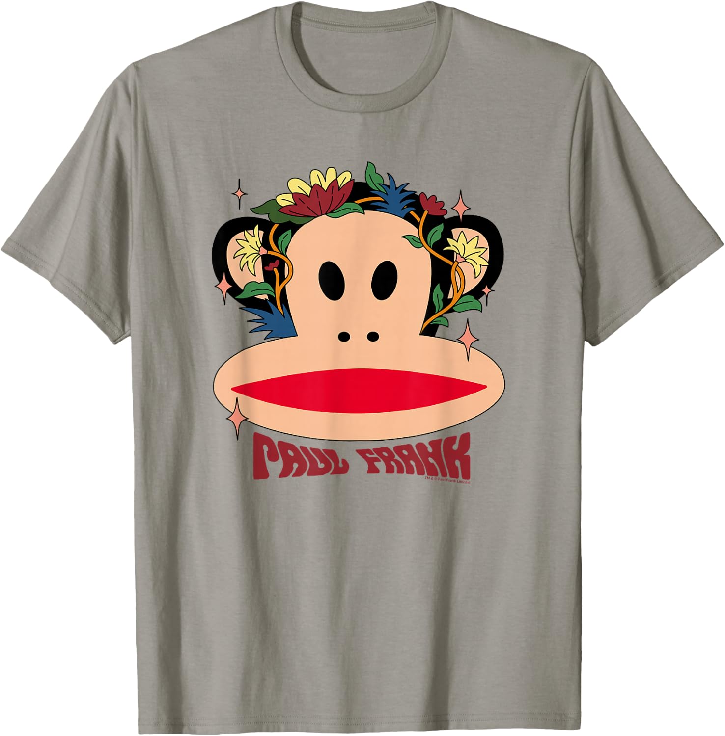 Paul Frank Julius with Wildflowers , grey, S T-Shirt - T-Shirt | Sand