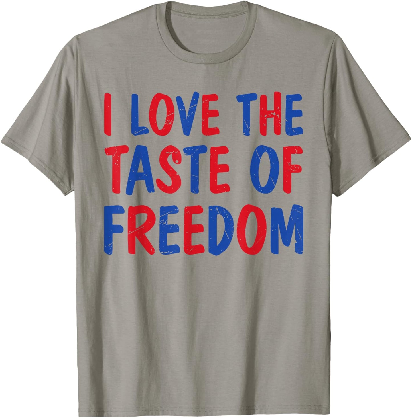 I Love The Taste of Freedom Fun Couples Matching 4th of July T-Shirt - T-Shirt | Sand