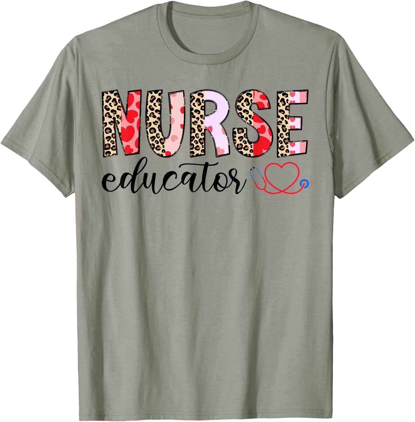 Nurse Educator Leopard T-Shirt - T-Shirt | Sand