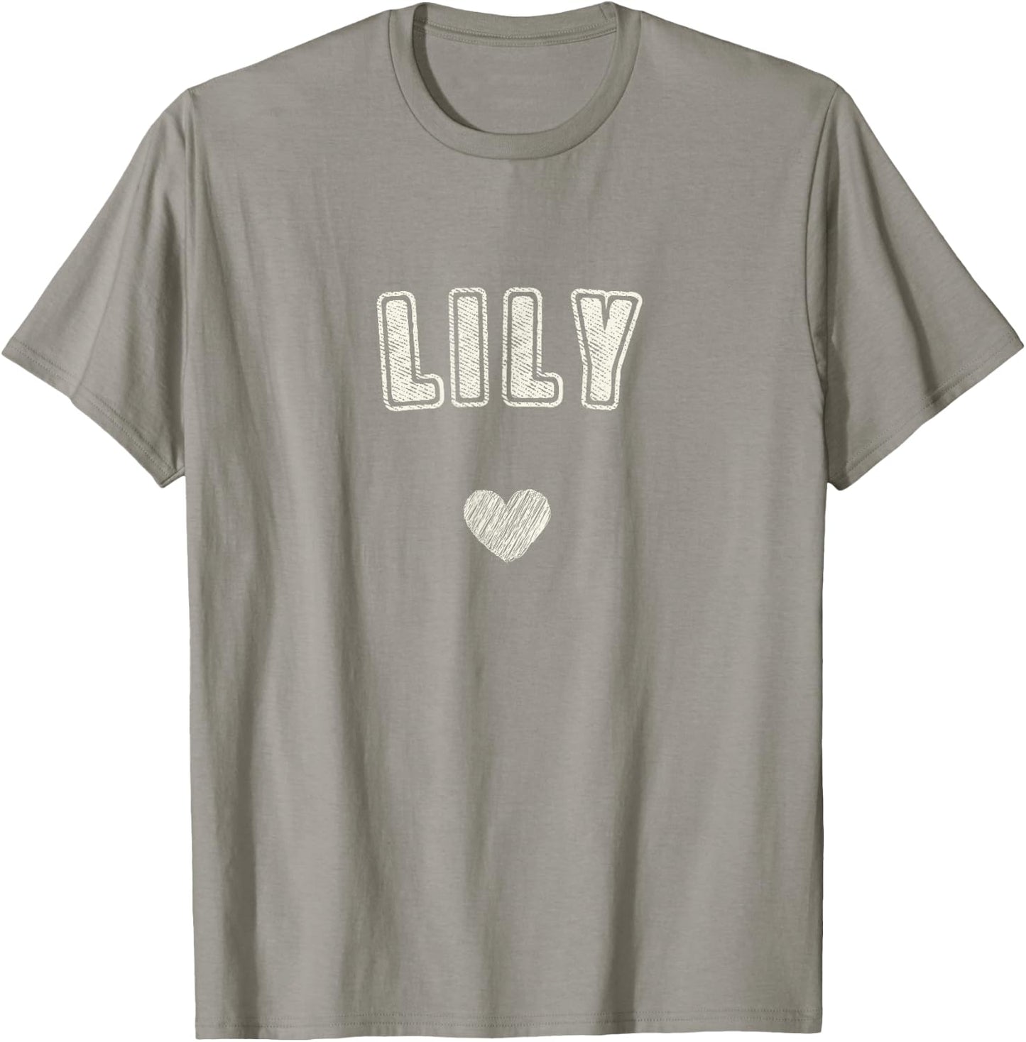 Lily Name Cute Heart Retro Love Lily T-Shirt - T-Shirt | Sand