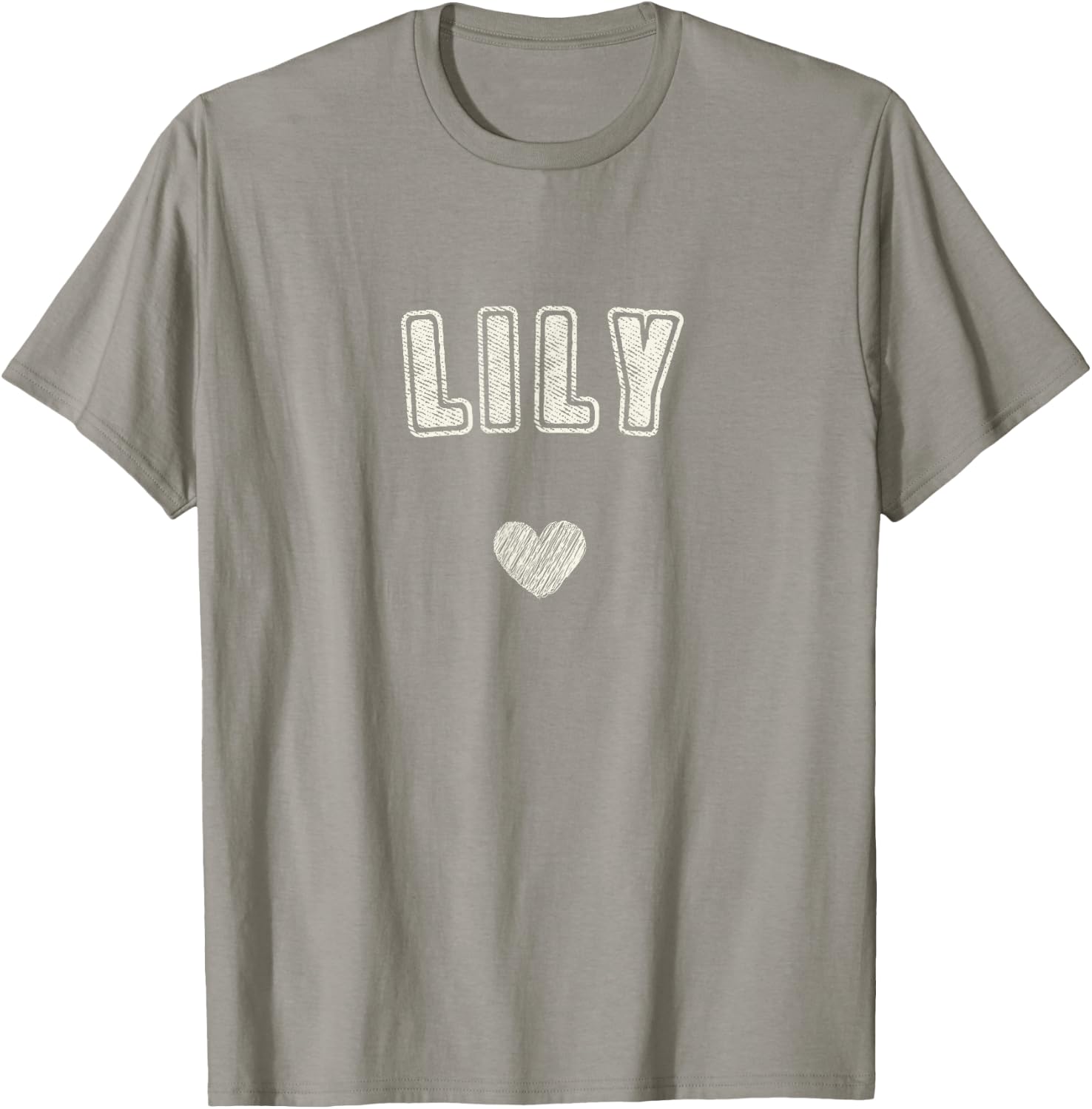 Lily Name Cute Heart Retro Love Lily T-Shirt - T-Shirt | Sand