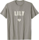 Lily Name Cute Heart Retro Love Lily T-Shirt - T-Shirt | Sand