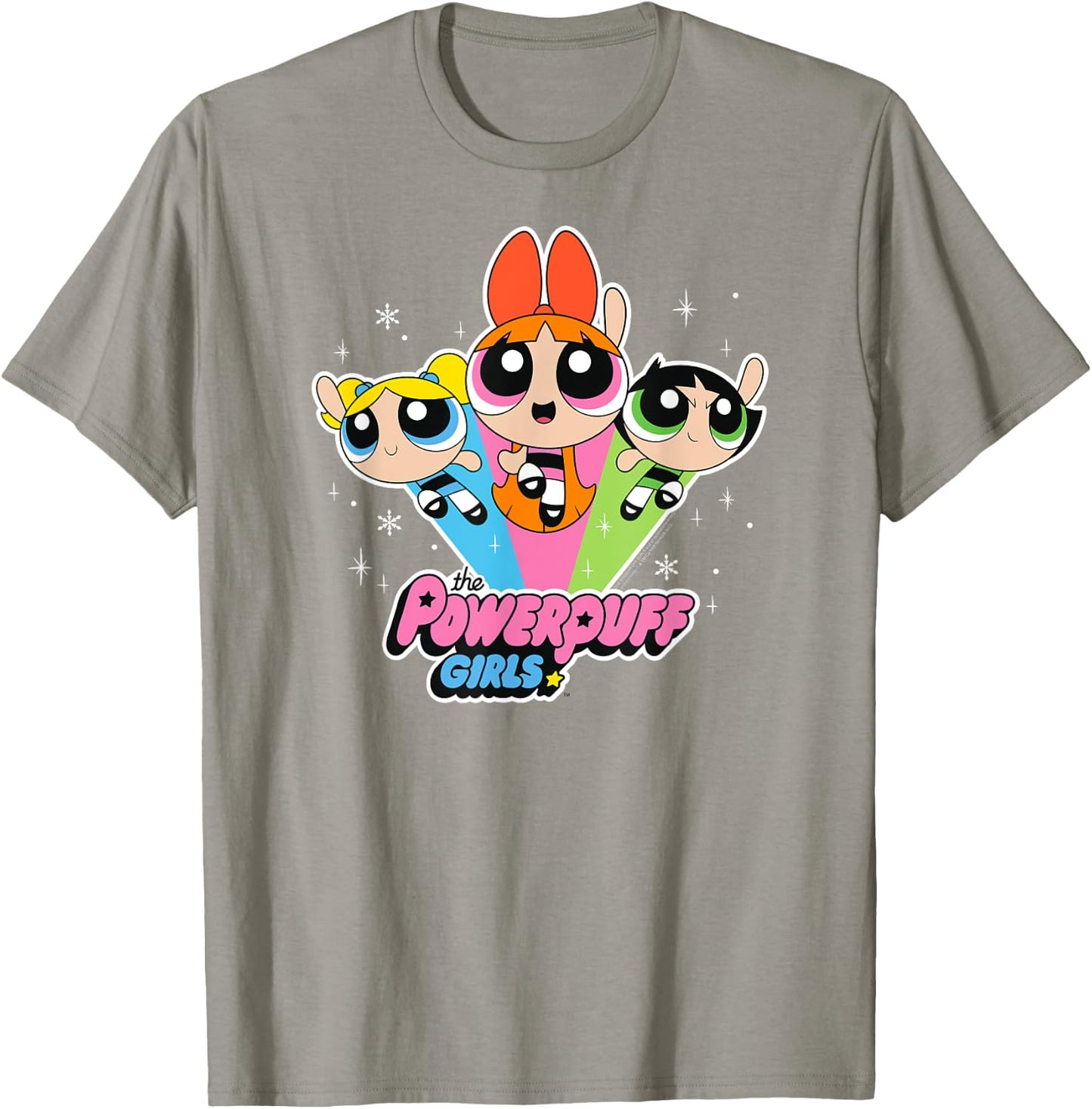 Cartoon Network The Powerpuff Girls Logo With Snowflakes T-Shirt - T-Shirt | Sand