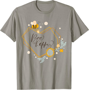 Bee Happy Shirt Boys Honey Bee Children Bees T-Shirt - T-Shirt | Sand