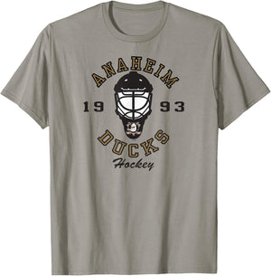 Anaheim Ducks Hockey Mask Orange Officially Licensed T-Shirt - T-Shirt | Sand