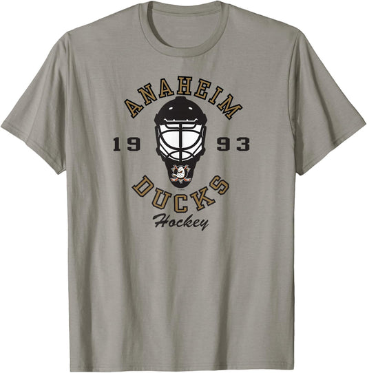 Anaheim Ducks Hockey Mask Orange Officially Licensed T-Shirt - T-Shirt | Sand