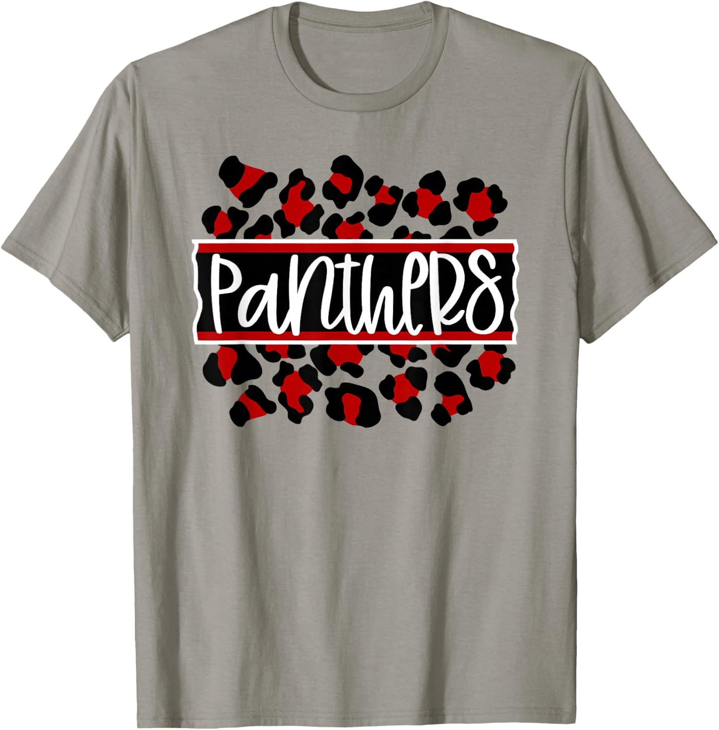 School Spirit Panthers Panther Pride Red and Black T-Shirt - T-Shirt | Sand