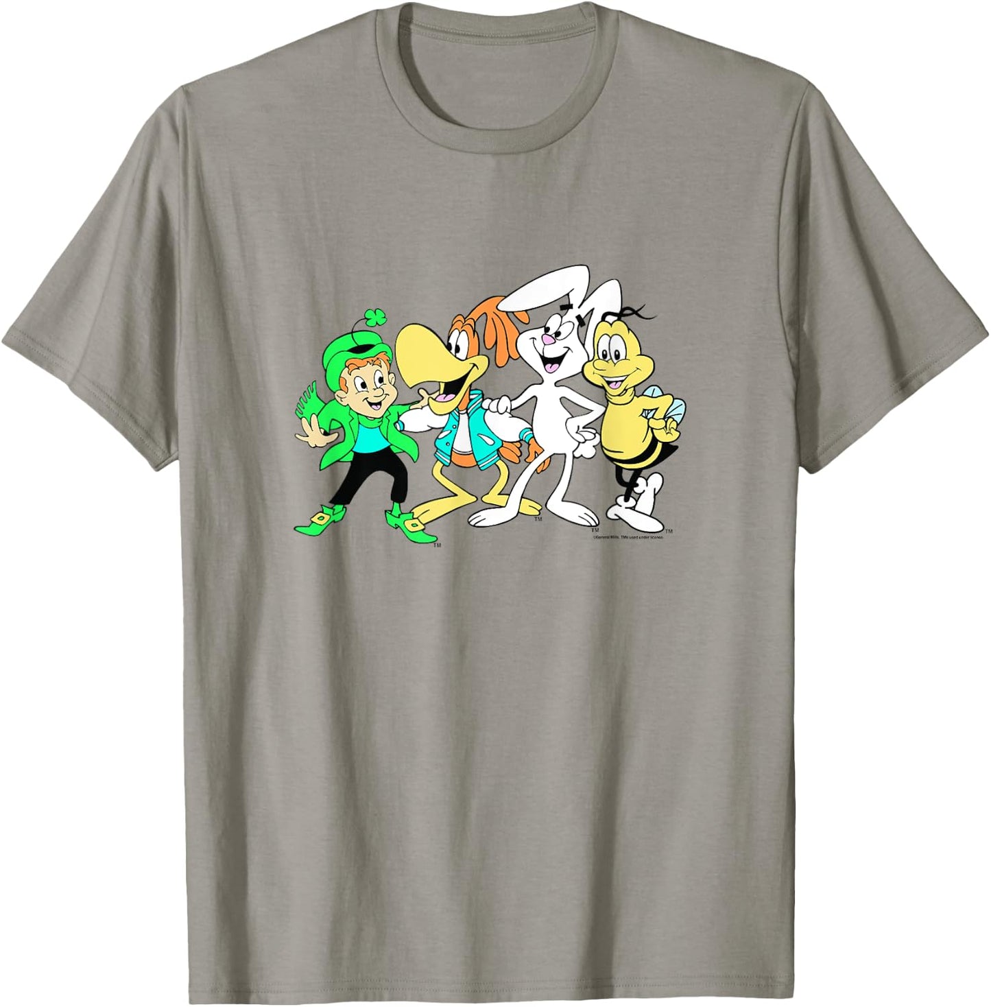 General Mills Squad Lucky Sonny Trix Rabbit & Buzz Bee Shot T-Shirt - T-Shirt | Sand