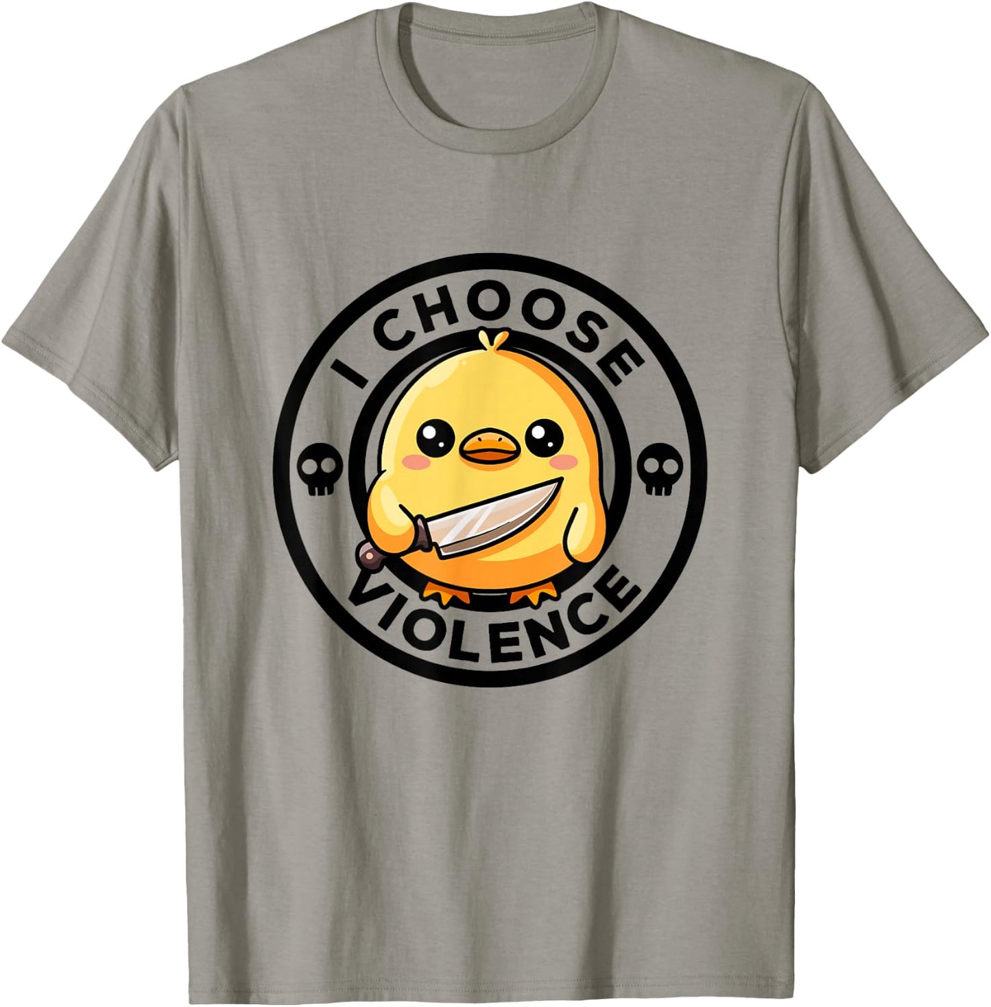 I Choose Violence Today Duck Irony And Sarcasm Funny Duck T-Shirt - T-Shirt | Sand