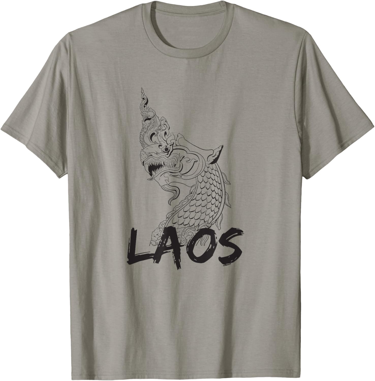 Laos Proud Lao Laotian Dragon Phaya Naga T-Shirt - T-Shirt | Sand