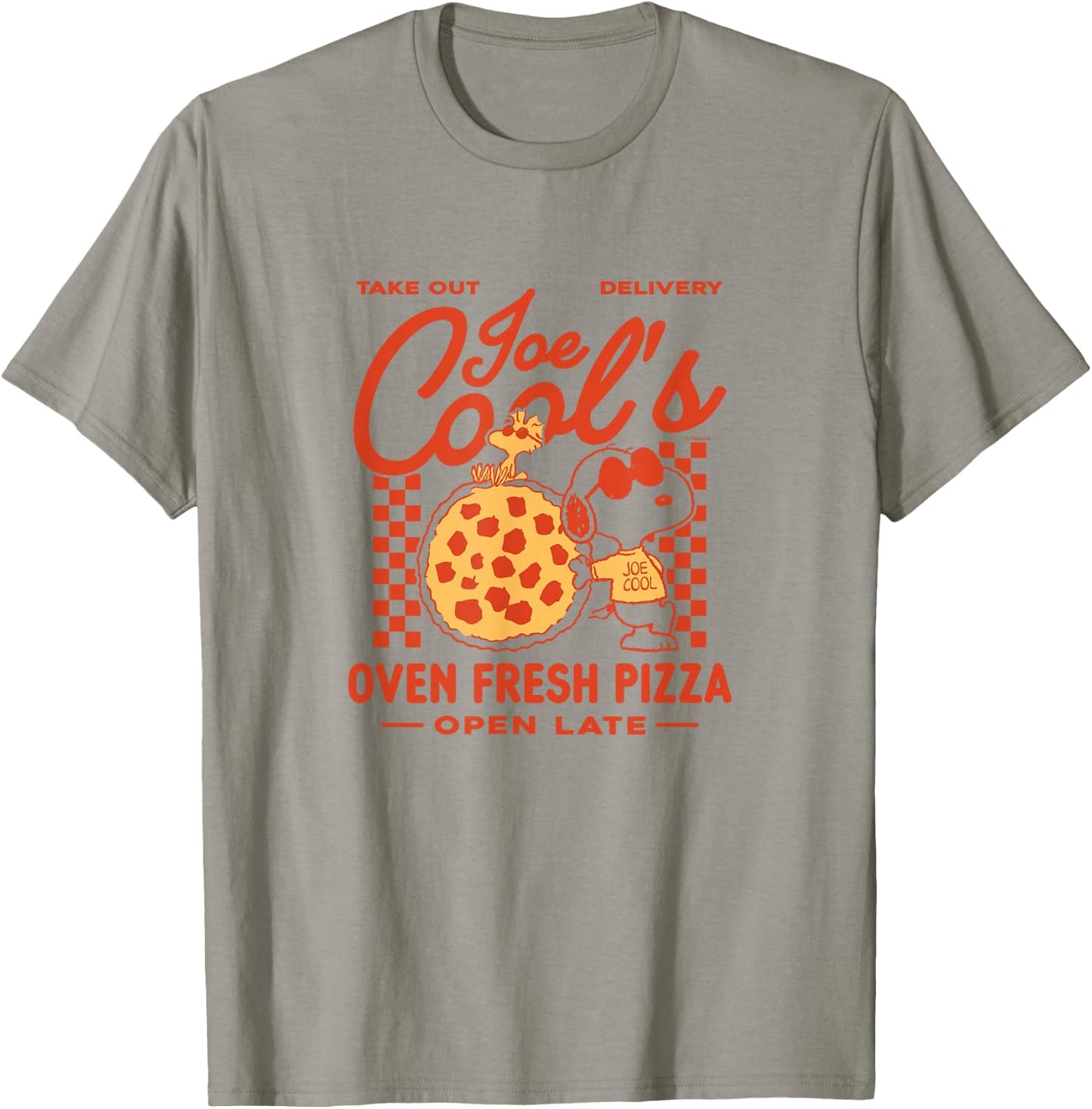 Peanuts - Joe Cool Pizza T-Shirt - T-Shirt | Sand