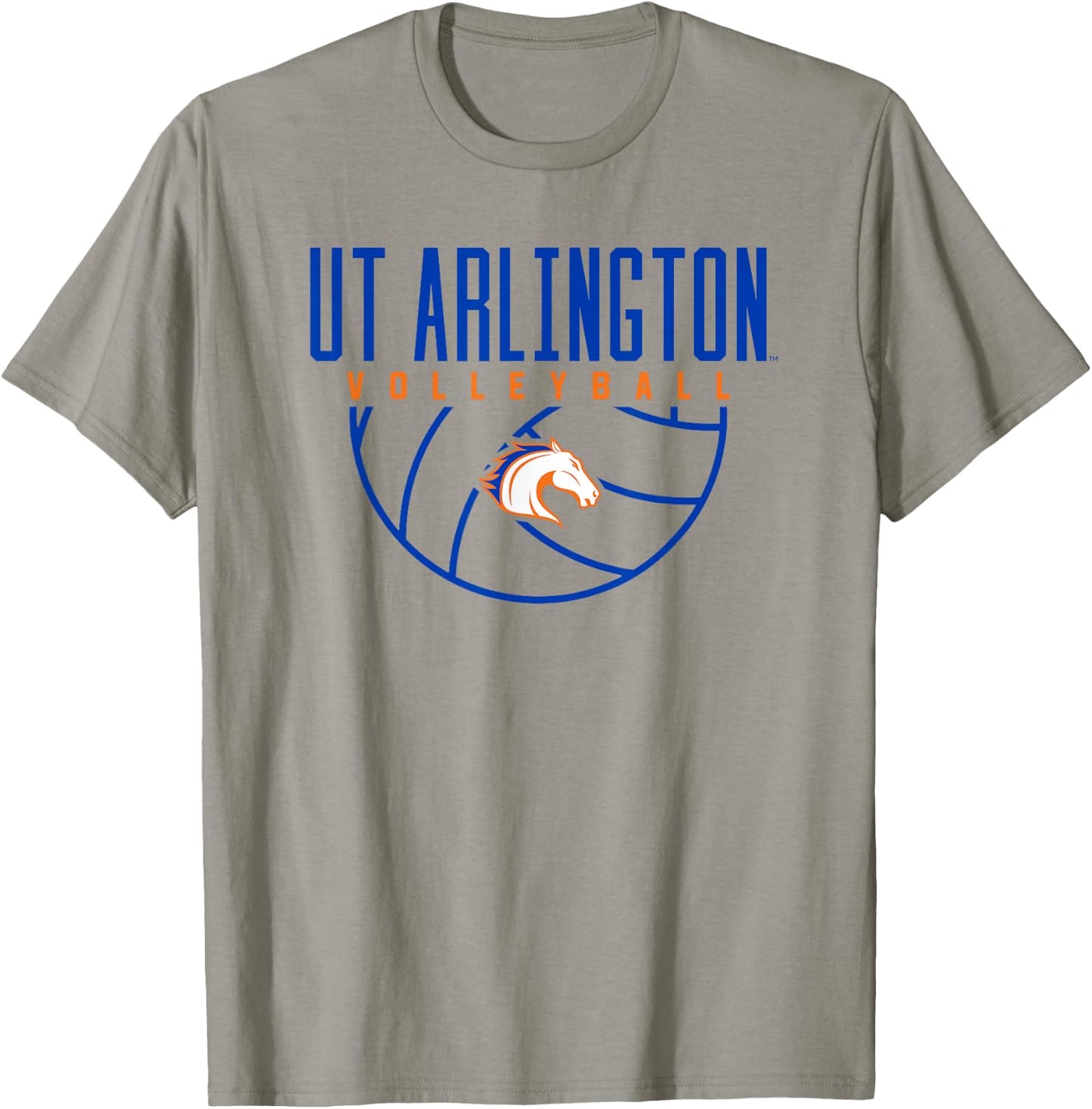 Campus Lab UTA Mavericks Volleyball , -Adults, Grey, Small, Short Sleeve T-Shirt - T-Shirt | Sand