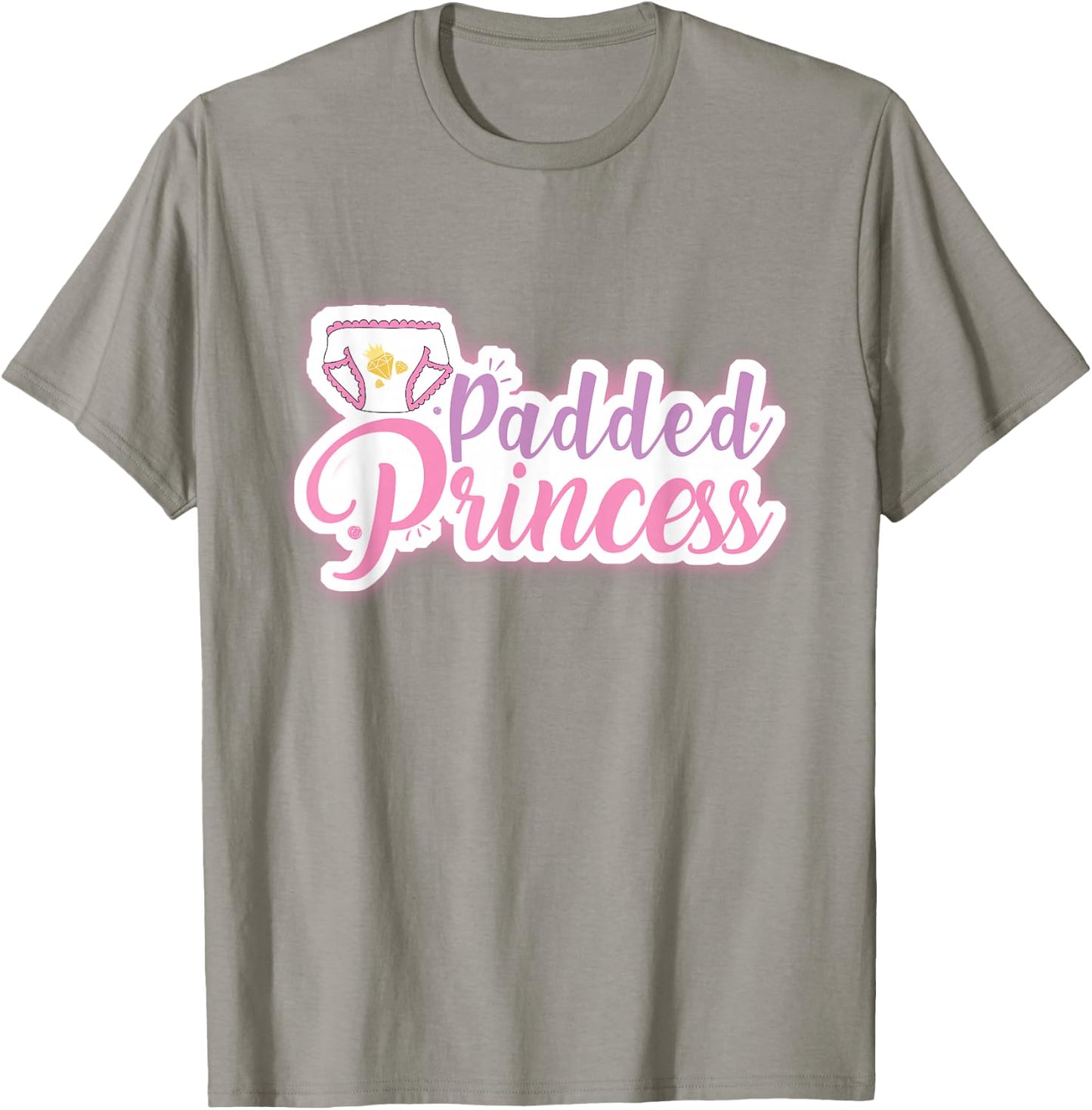 Gepolsterte Prinzessin Rüschenwindel ABDL T-Shirt - T-Shirt | Sand