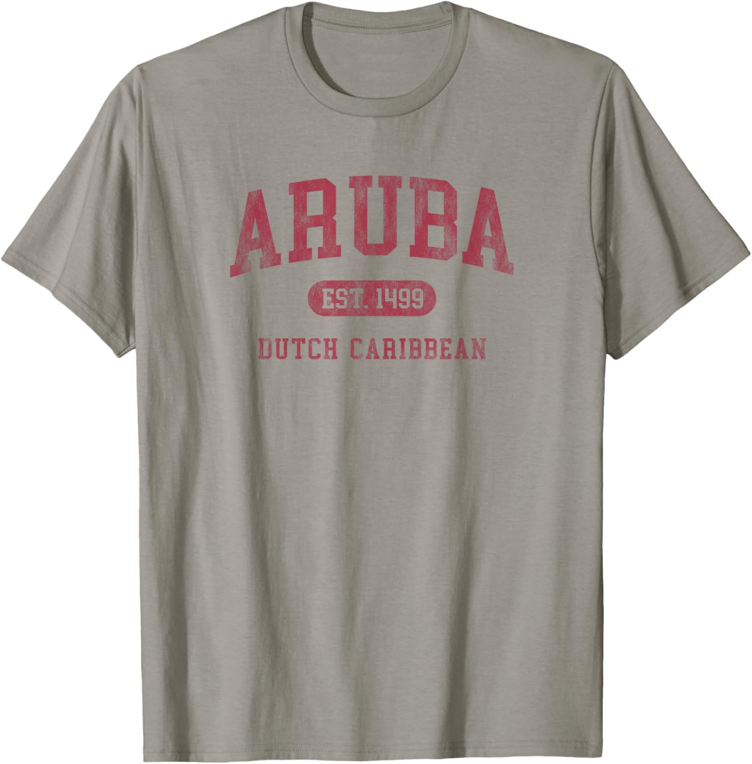 Aruba Est 1499 Throwback Letter Souvenir T-Shirt - T-Shirt | Sand