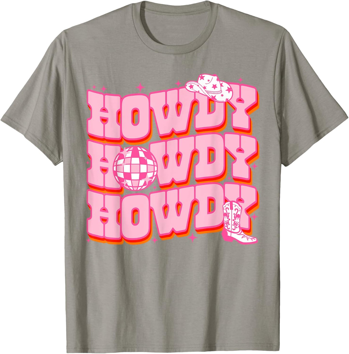 Howdy Southern Western Girl Country Rodeo Pink Cowgirl Women T-Shirt - T-Shirt | Sand