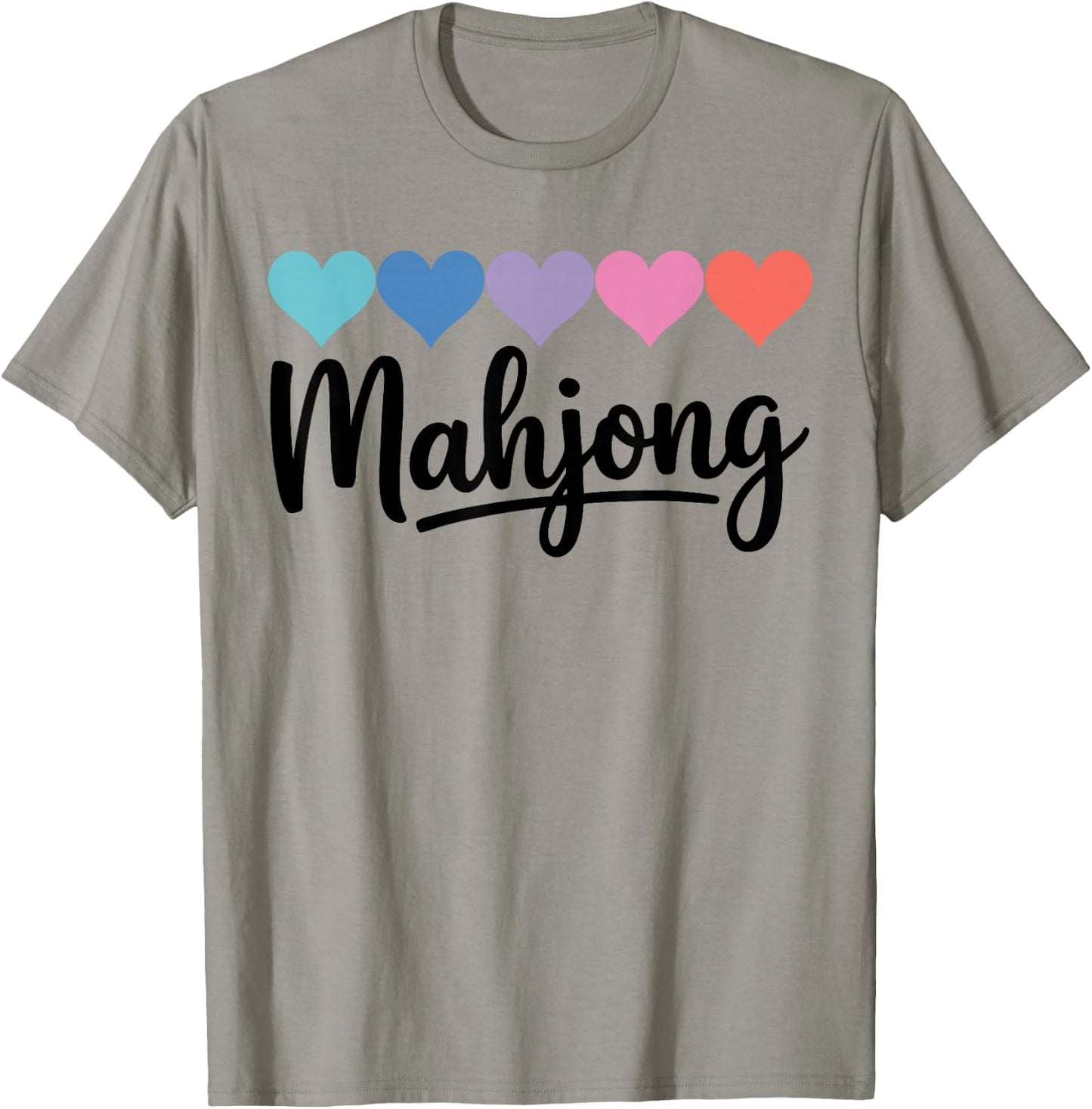 American Mahjong Club Player Heart Mahjong T-Shirt - T-Shirt | Sand