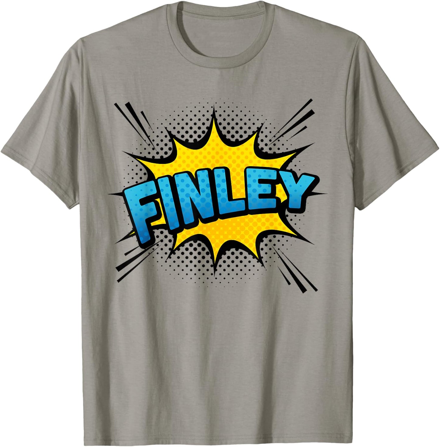 FINLEY - Boys Name Superhero Style T-Shirt - T-Shirt | Sand
