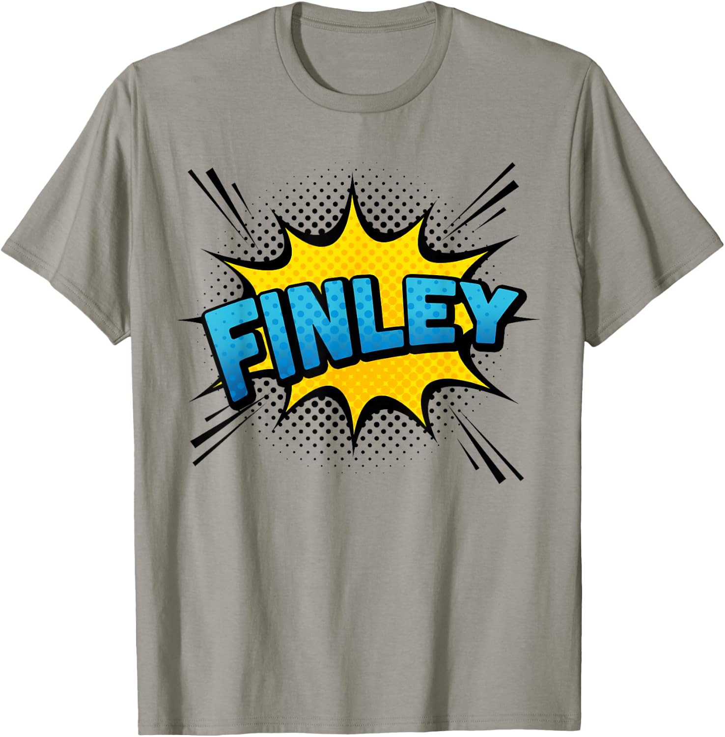 FINLEY - Boys Name Superhero Style T-Shirt - T-Shirt | Sand