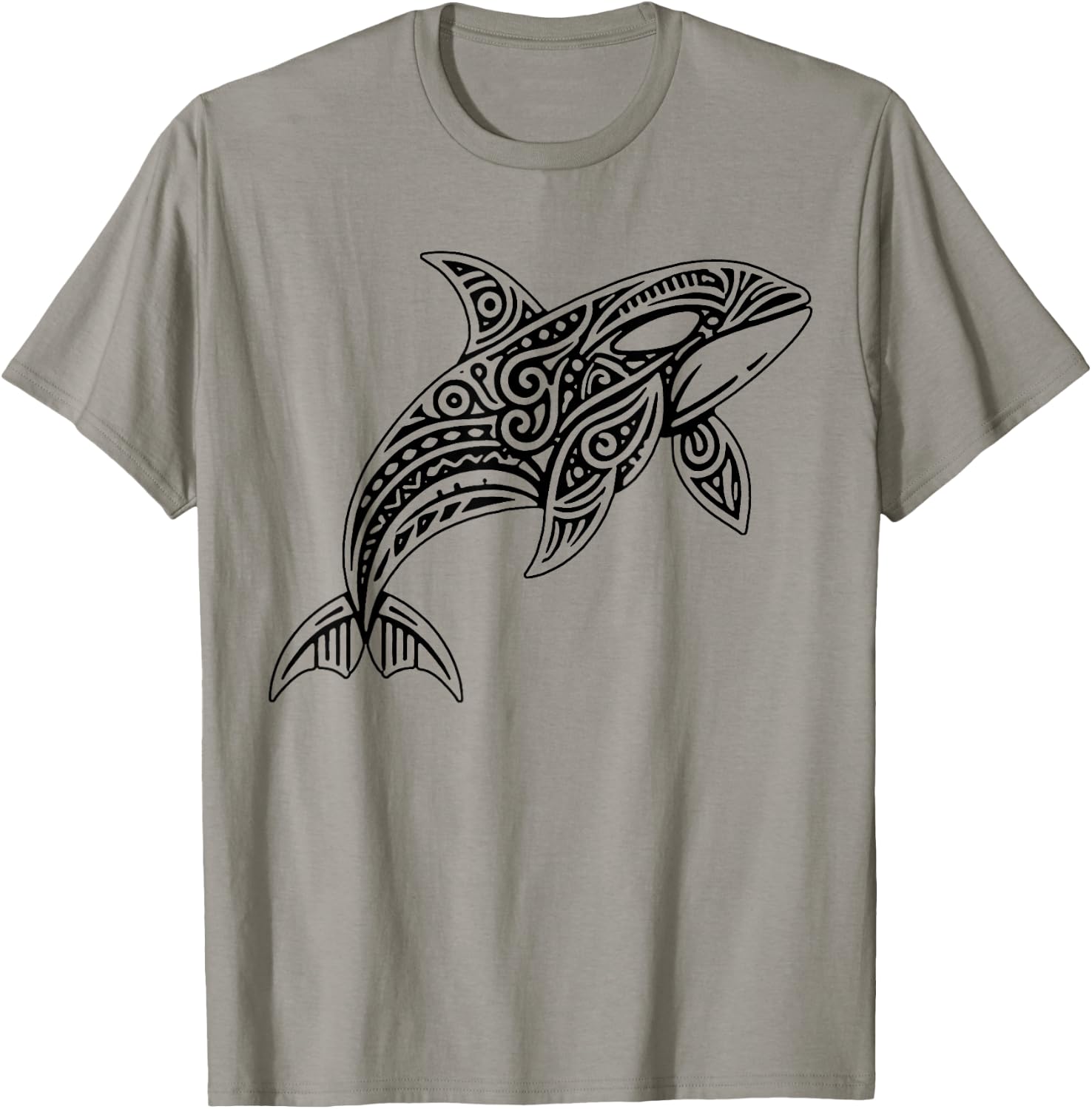 Tribal Orca Whale Hawaiian Maori Tattoo Ocean Art Design T-Shirt - T-Shirt | Sand
