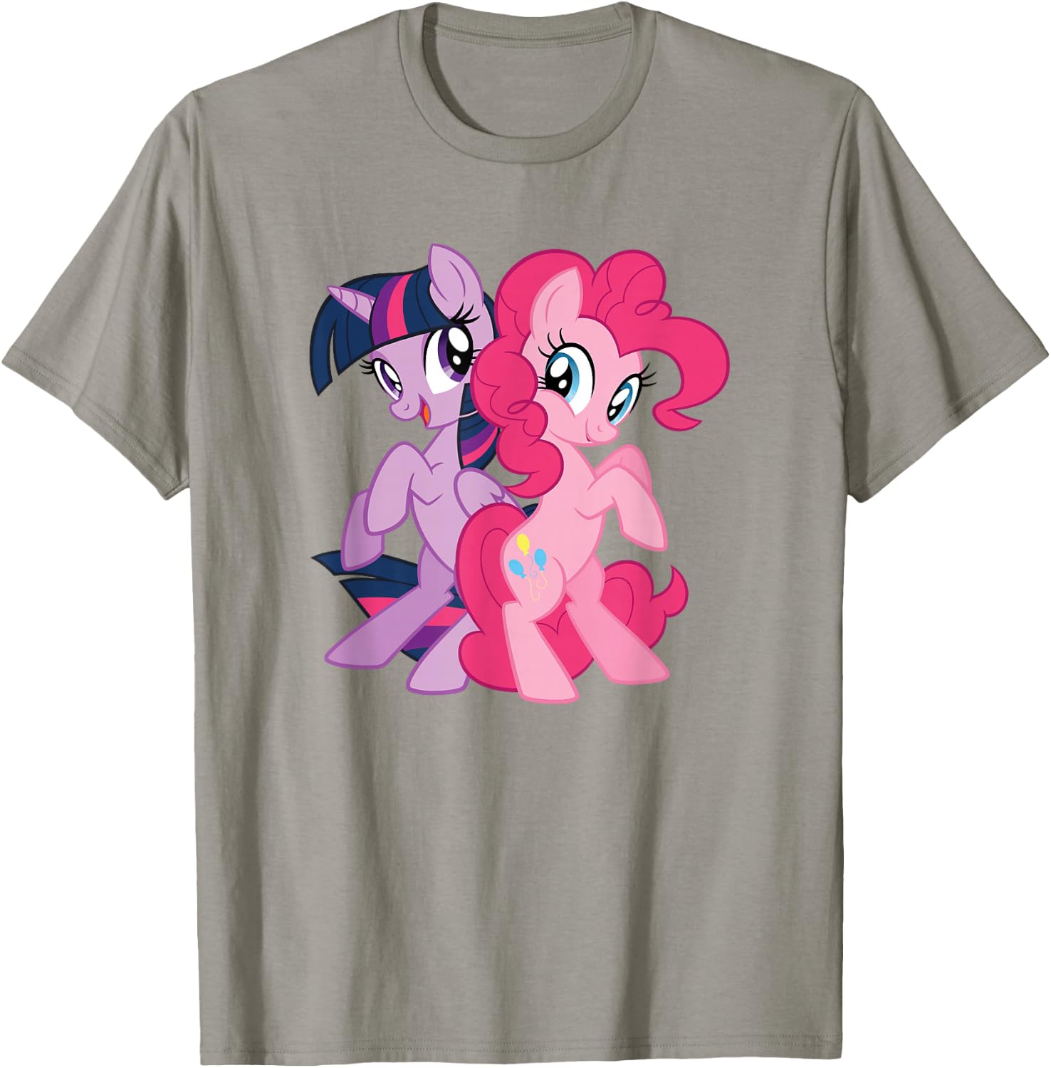 Twilight Sparkle And Pinkie Pie Back To Back T-Shirt - T-Shirt | Sand