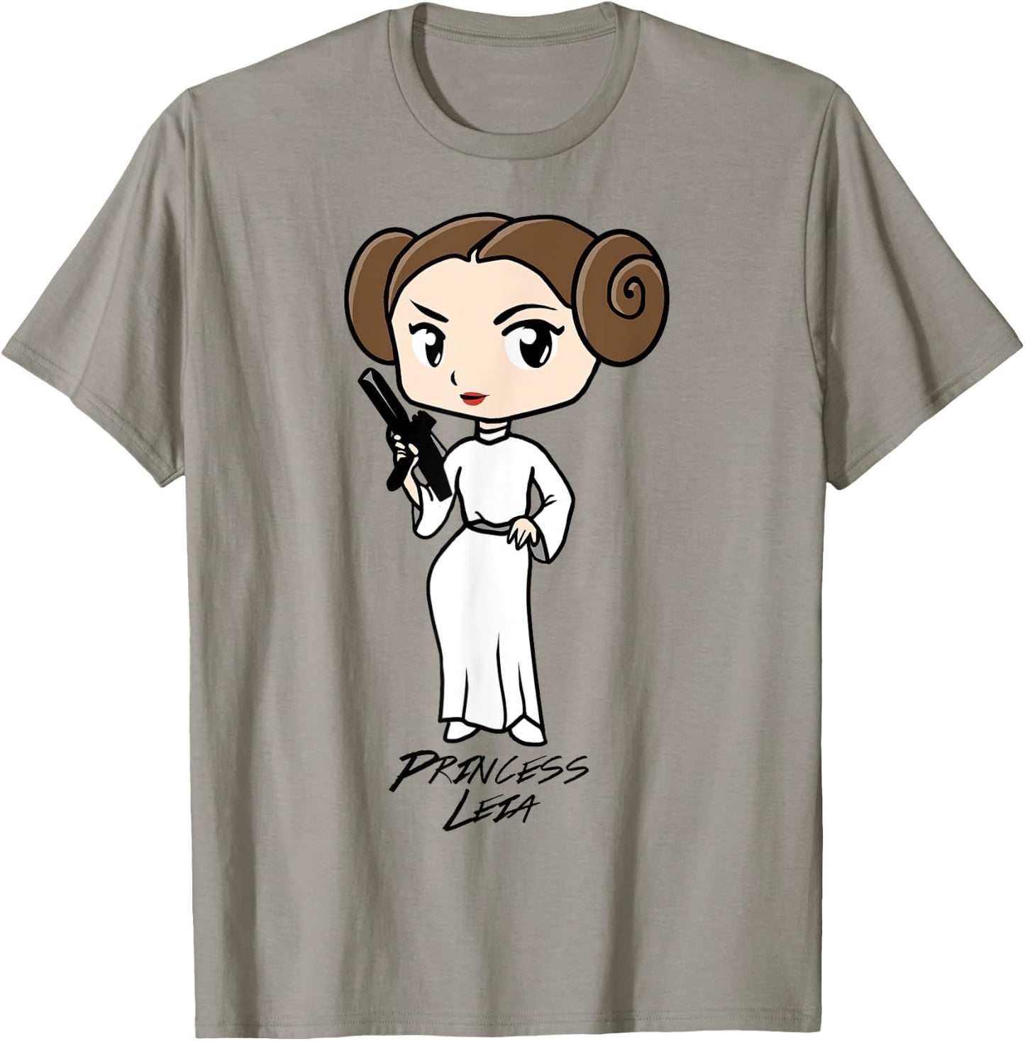 Star Wars Princess Leia Cartoon Portrait , white, S T-Shirt - T-Shirt | Sand