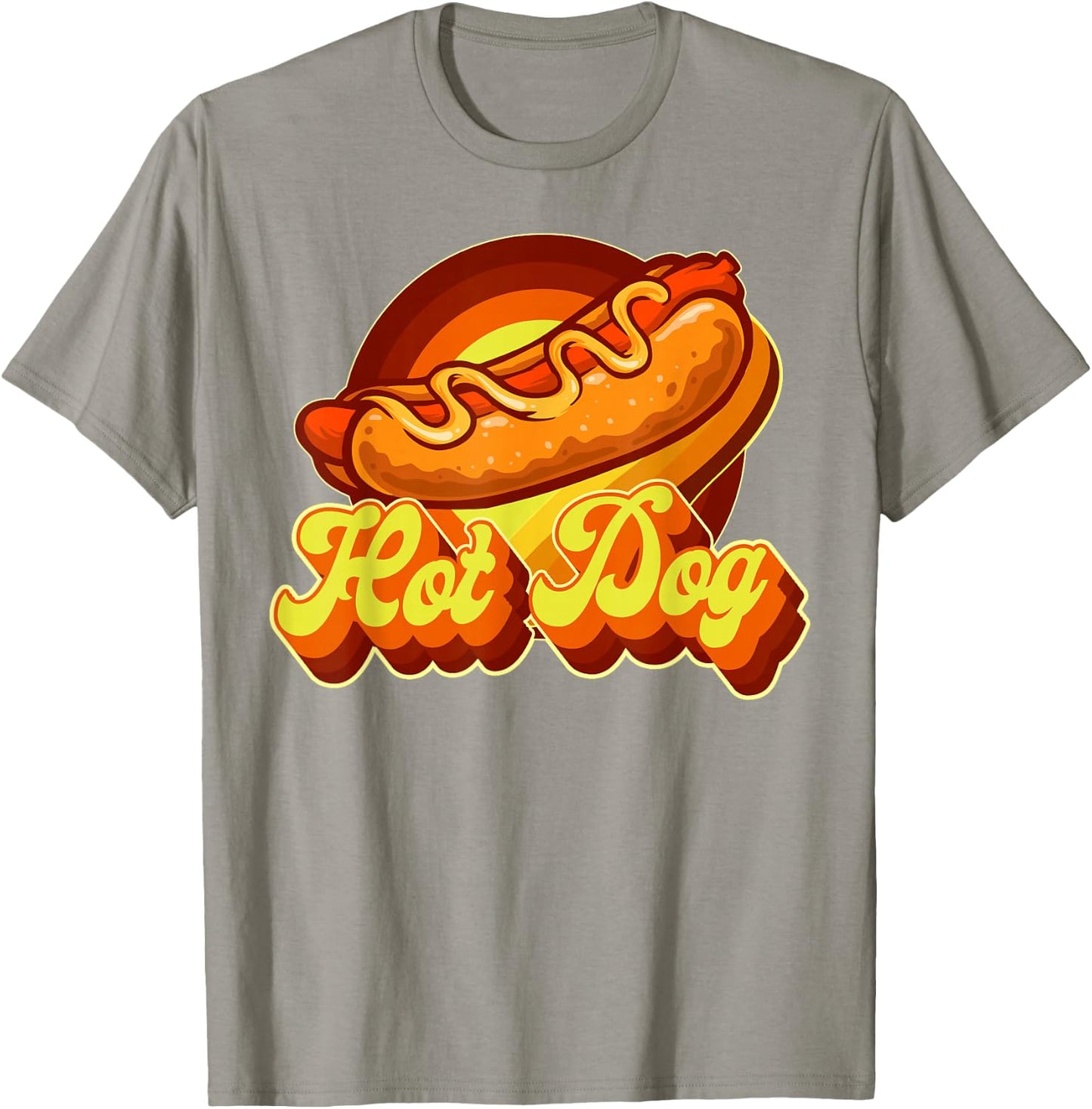 Hot Dog Adult Retro Vintage Hot Dog , White T-Shirt - T-Shirt | Sand