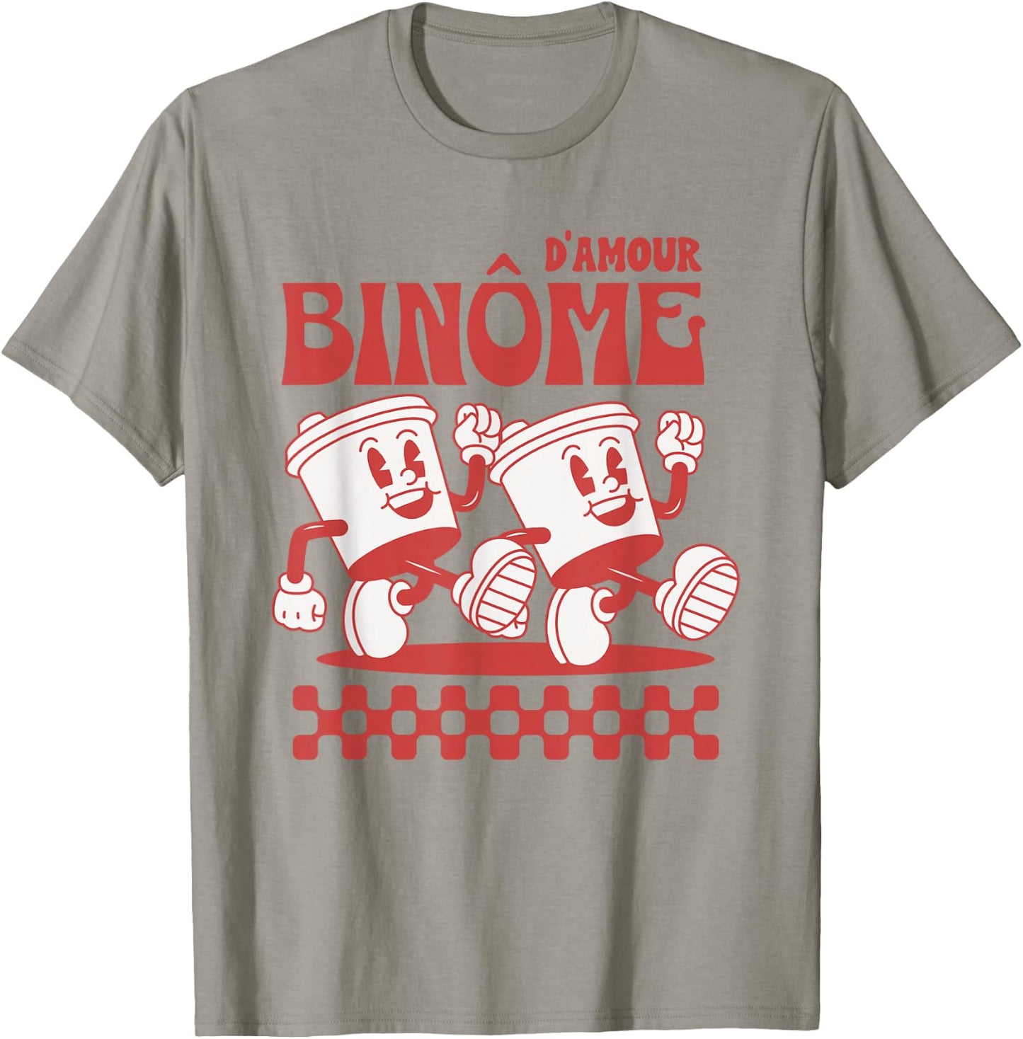 Binôme d'amour Gift Binomial Work Humor Colleague , white, S T-Shirt - T-Shirt | Sand