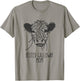 Line Art Best Cow Mom Women's Galloway with Belt T-Shirt - T-Shirt | Sand