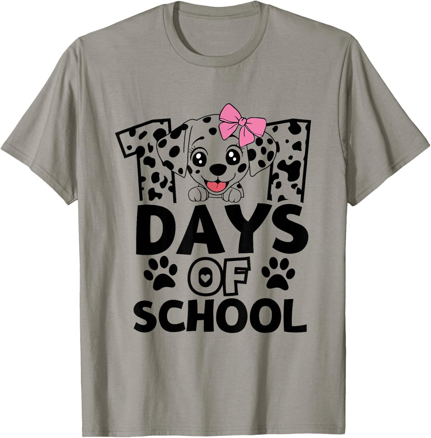 100 Days Of School Dog Lover 100th Day Of School For Girls T-Shirt - T-Shirt | Sand