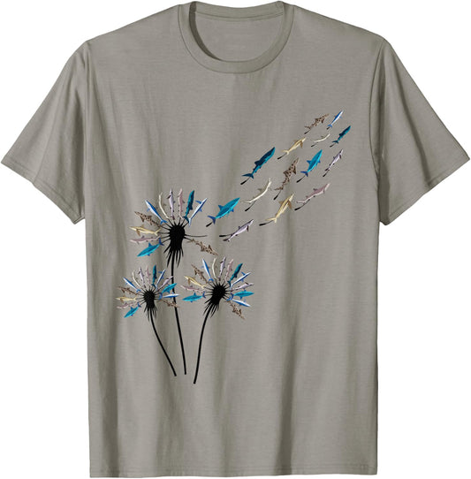 Dandelion Flower Shirt for Shark Lover T-Shirt - T-Shirt | Sand