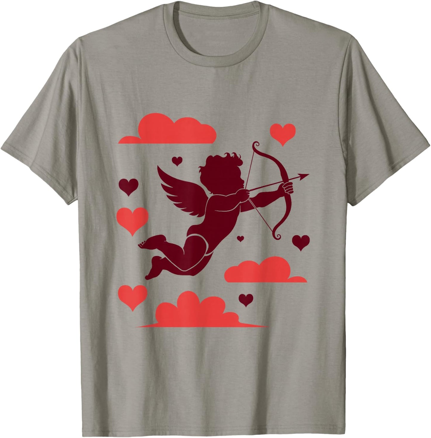 Cute Cupid with Bow and Arrow Angel , White T-Shirt - T-Shirt | Sand