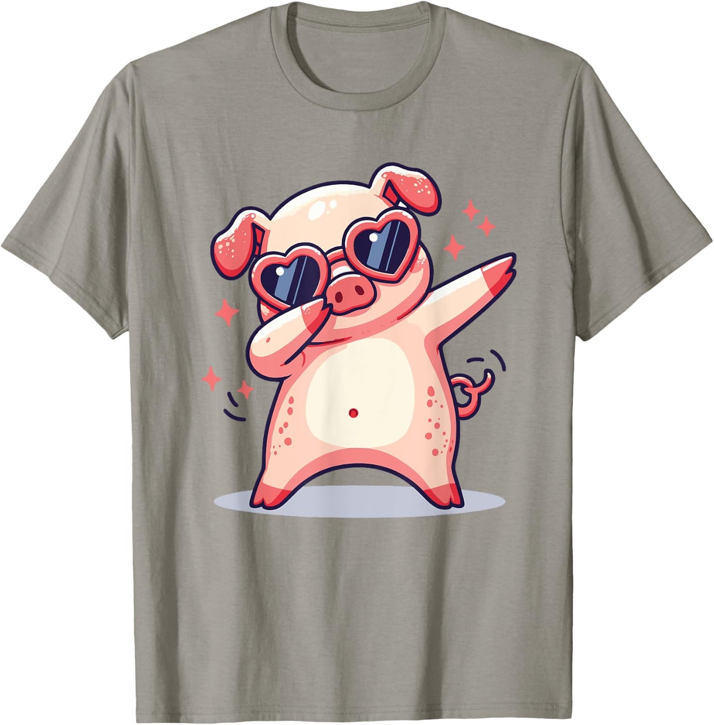 Dabbing Pig Dab Dance Pig Lovers Farmer T-Shirt - T-Shirt | Sand