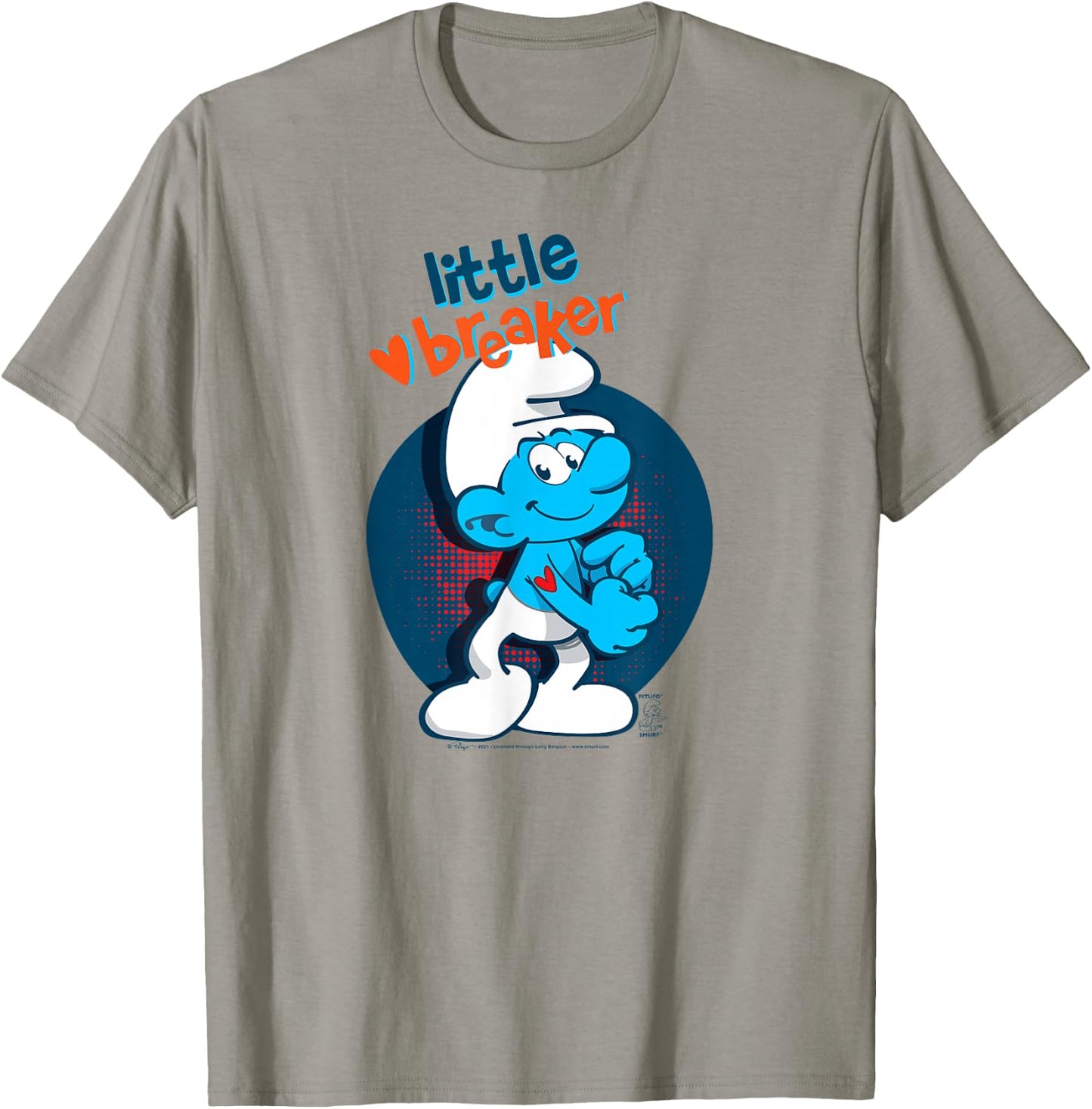 The Smurfs Hefty Smurf Little Heart Breaker T-Shirt - T-Shirt | Sand