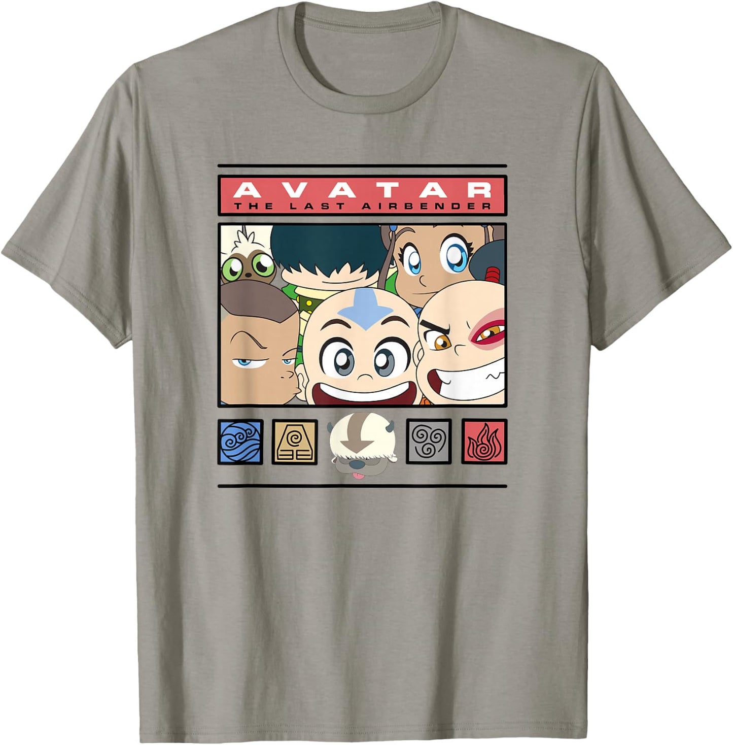 Avatar: The Last Airbender Group Chibi Photo Frame T-Shirt - T-Shirt | Sand