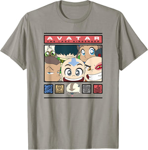 Avatar: The Last Airbender Group Chibi Photo Frame T-Shirt - T-Shirt | Sand